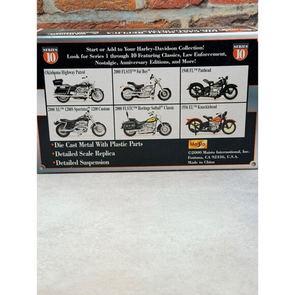 Harley Davidson Motorcycle Die Cast Metal Replica 1:18 Scale Series 10 Maisto - Picture 3 of 3